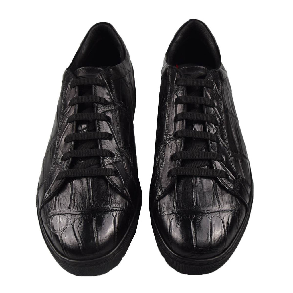 Kiton Black Crocodile Sneakers SUIB