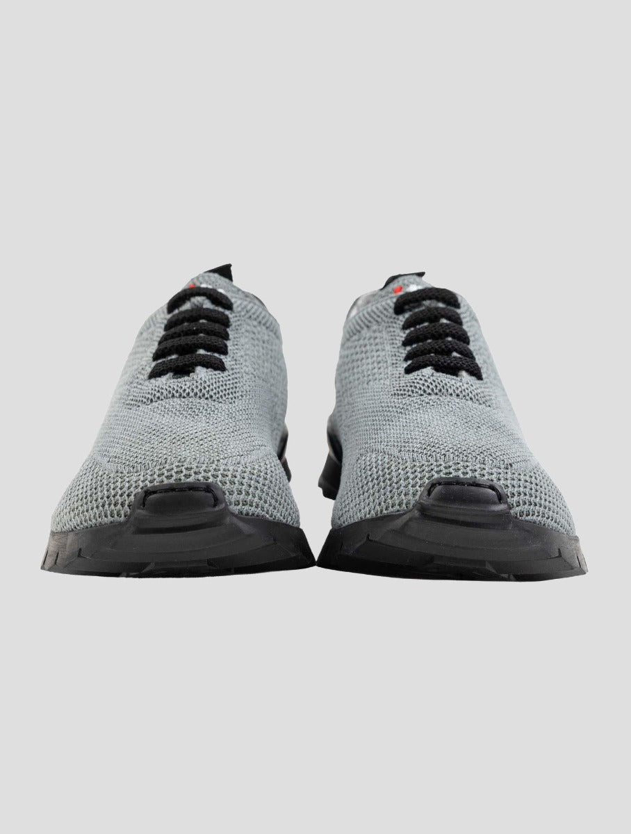 Kiton Gray Cotton Pa Sneakers