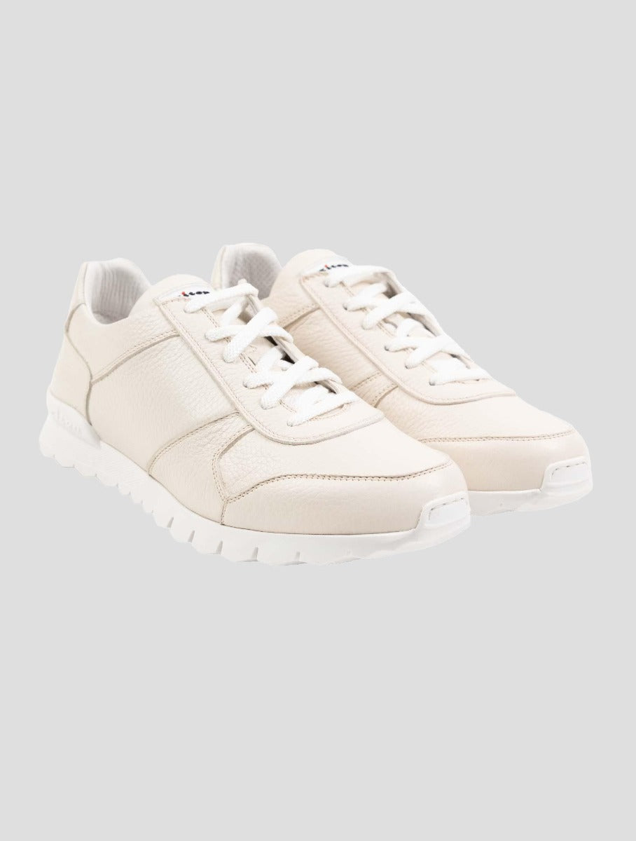 Kiton White Leather Sneakers USSA077