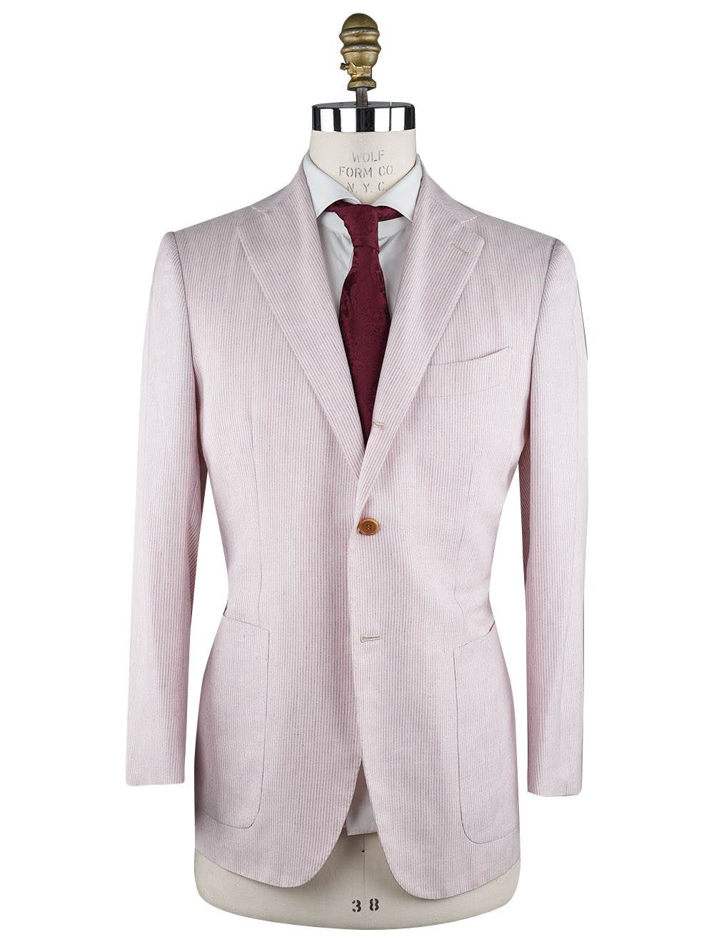 Kiton Violet White Linen Cashmere Silk Blazer