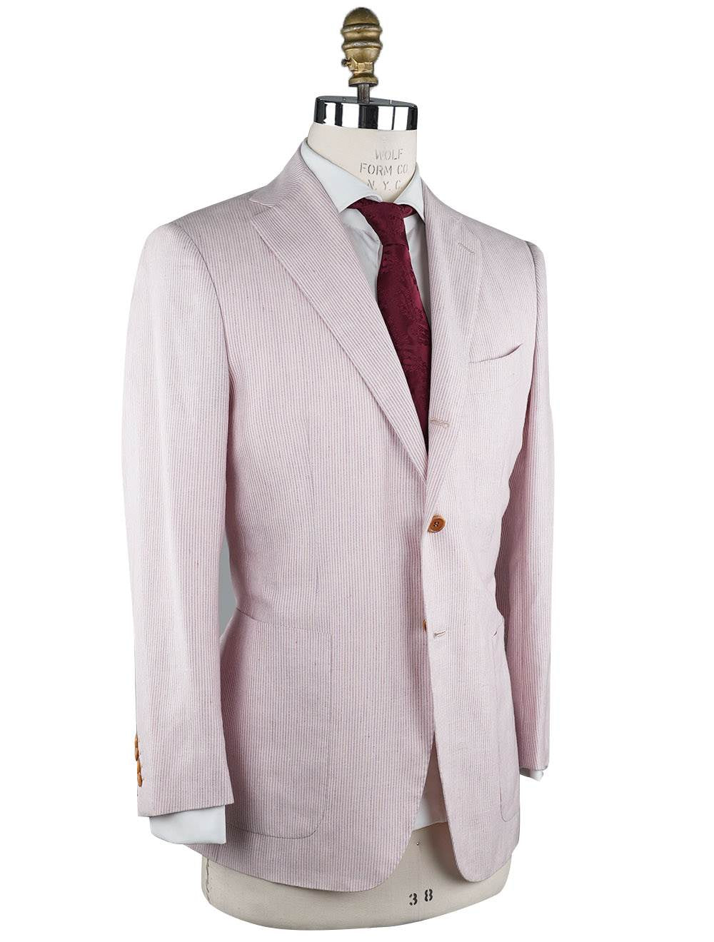 Kiton Violet White Linen Cashmere Silk Blazer - view 2