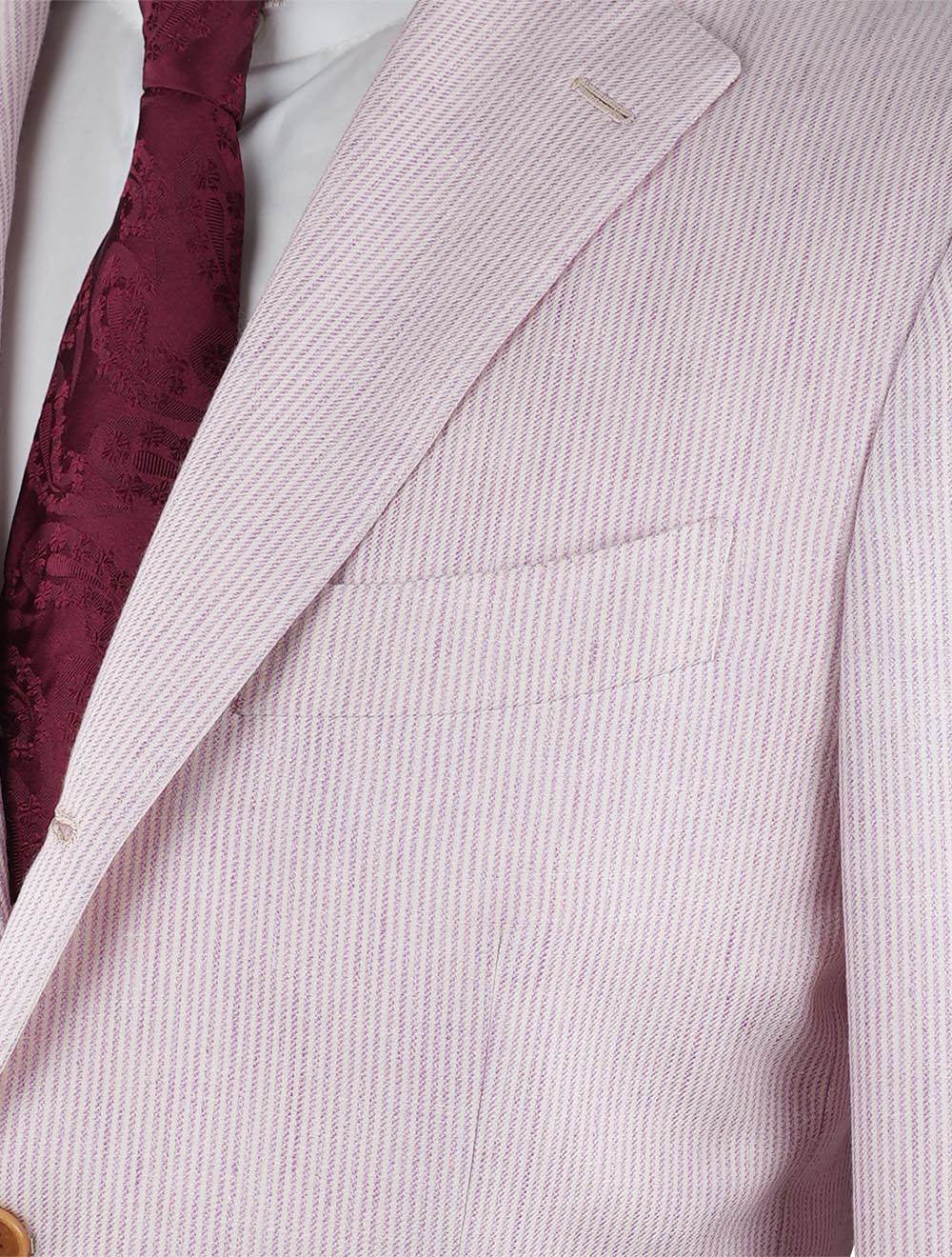 Kiton Violet White Linen Cashmere Silk Blazer - view 5