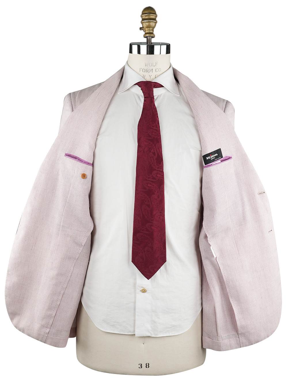 Kiton Violet White Linen Cashmere Silk Blazer - view 3