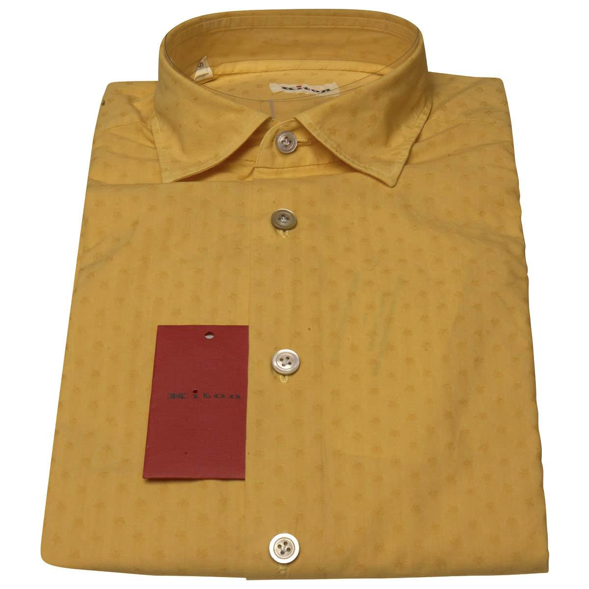 Kiton Yellow Cotton Shirt