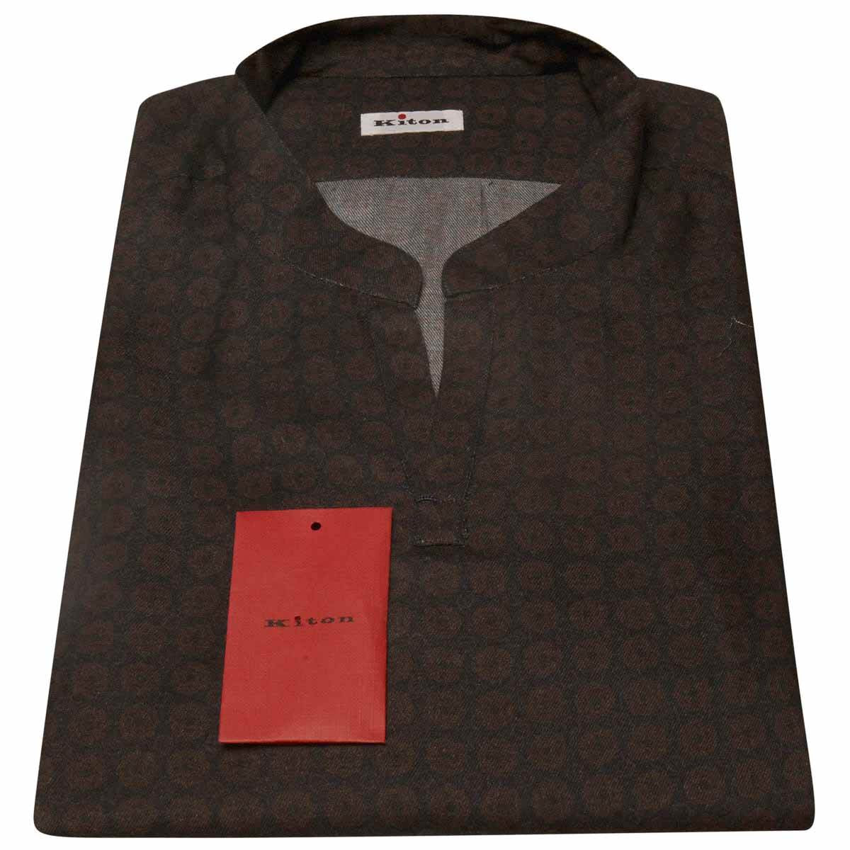 Kiton Multicolor Viscose Wool Korean Shirt - view 4