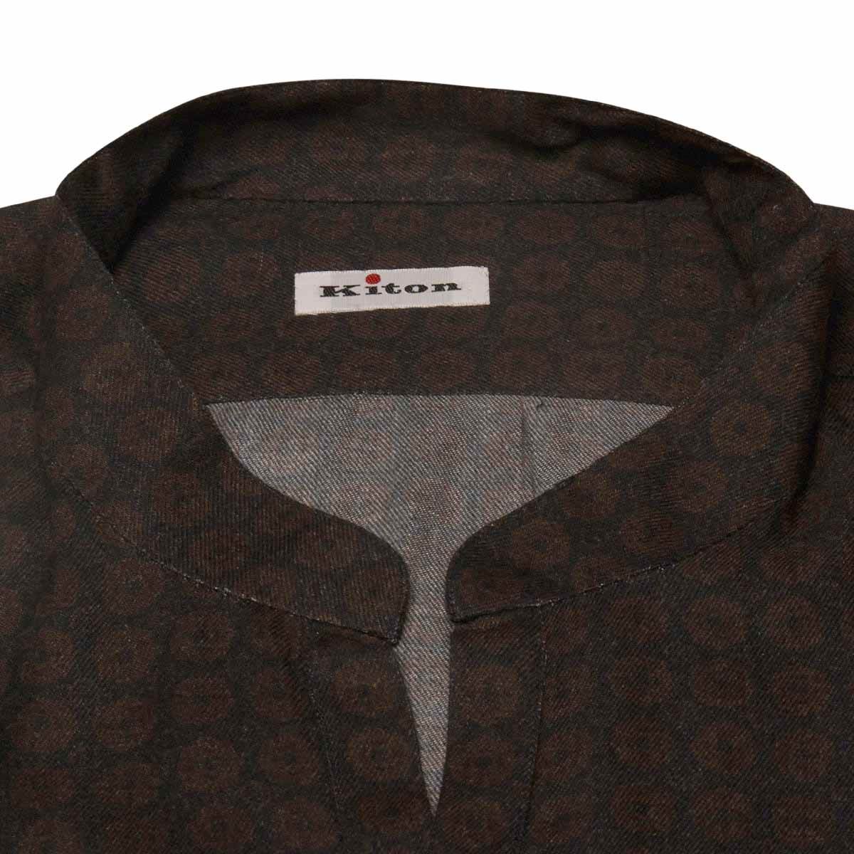 Kiton Multicolor Viscose Wool Korean Shirt - view 5