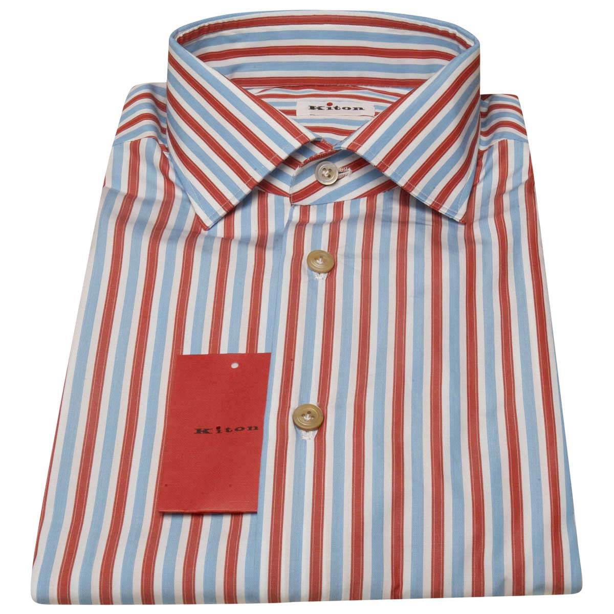 Kiton Multicolor Cotton Shirt Multicolor