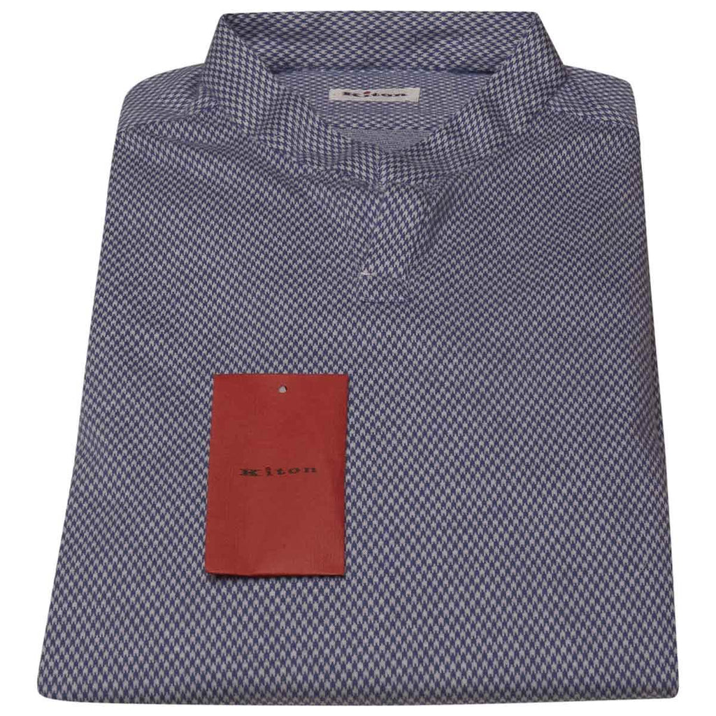 Kiton Blue White Cotton Korean Shirts