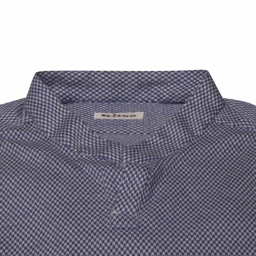 Kiton Blue White Cotton Korean Shirts - view 2