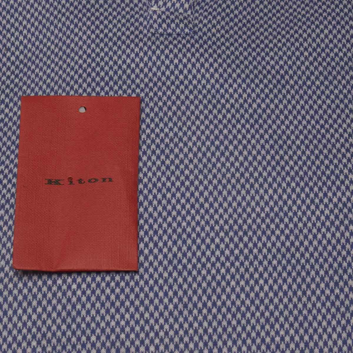 Kiton Blue White Cotton Korean Shirts - view 3