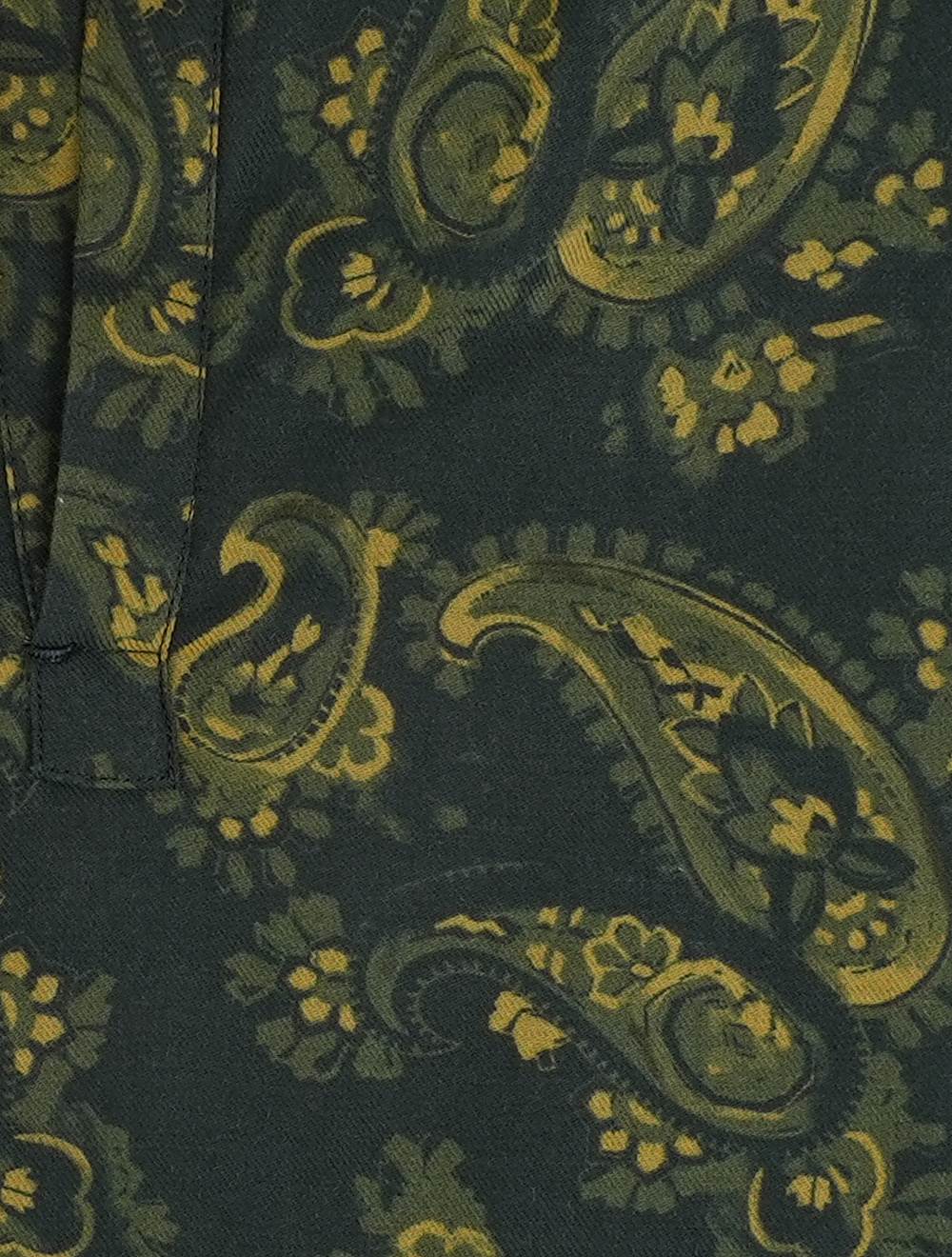 Kiton Green Yellow Cotton Shirt - view 3