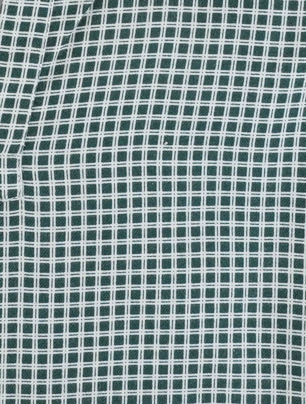 Kiton Green White Cotton Shirt - view 3
