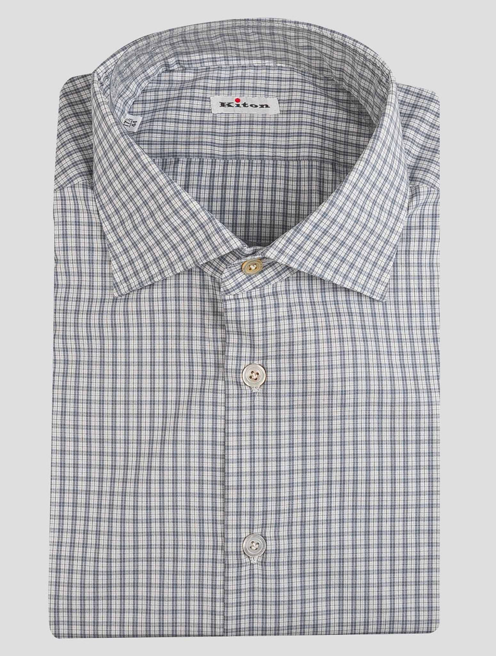 Kiton Gray Cotton Shirt Gray