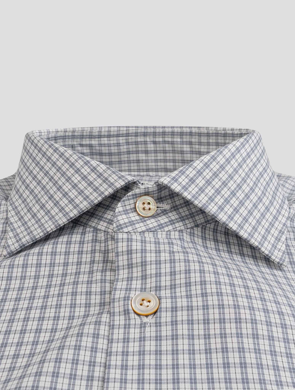 Kiton Gray Cotton Shirt Gray - view 2