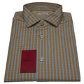 Kiton Blue Yellow Cotton Shirt