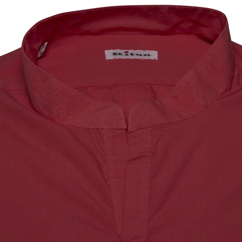 Kiton Violet Cotton Korean Shirt - view 2