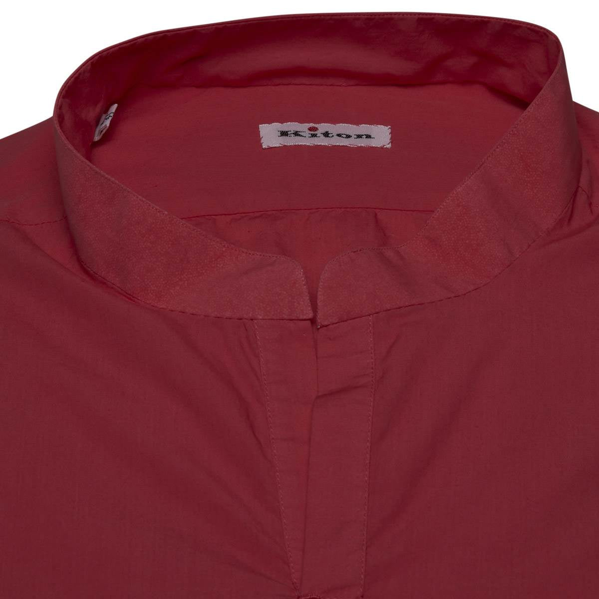 Kiton Violet Cotton Korean Shirt - view 2
