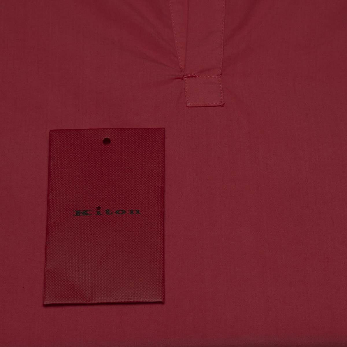 Kiton Violet Cotton Korean Shirt - view 3