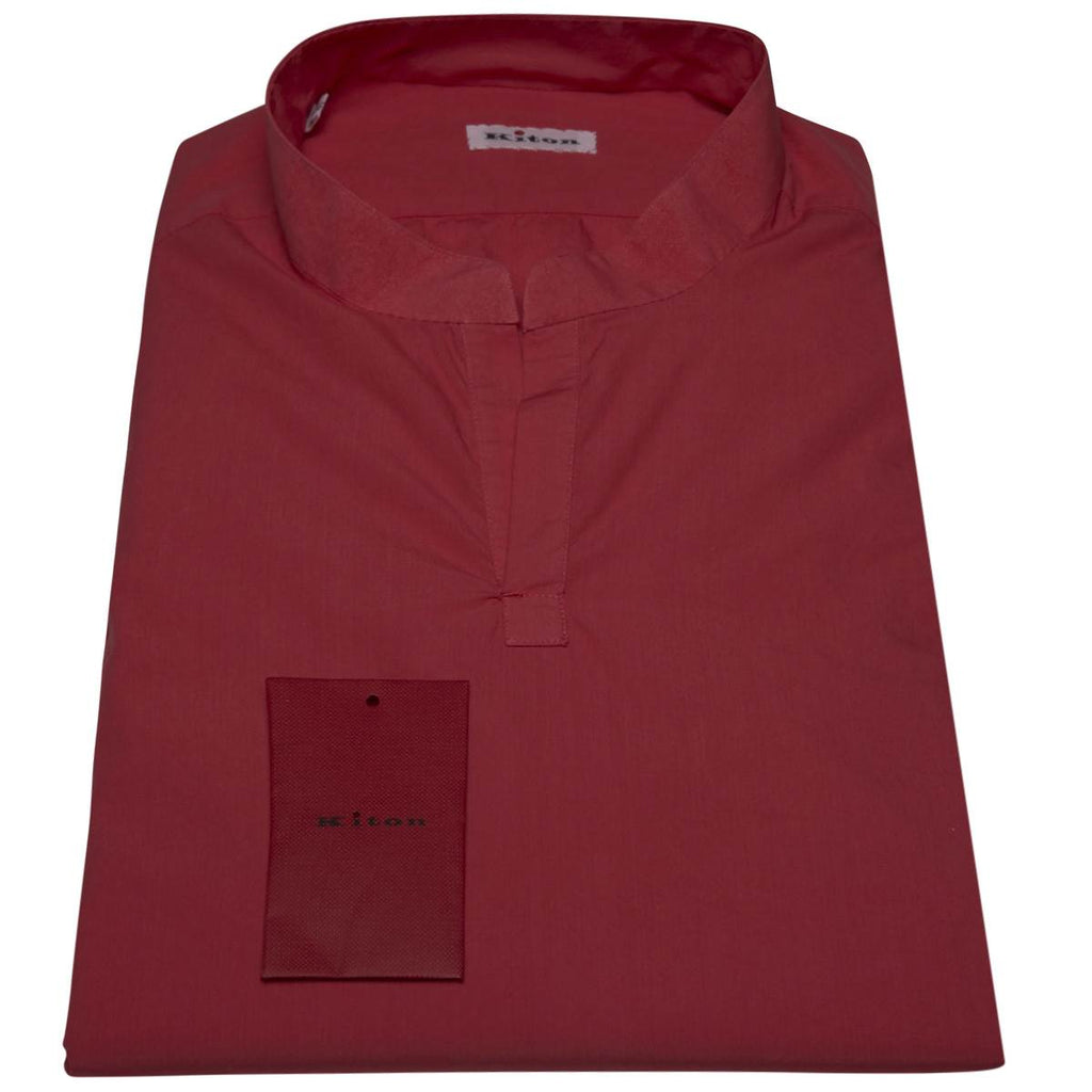 Kiton Violet Cotton Korean Shirt - view 4
