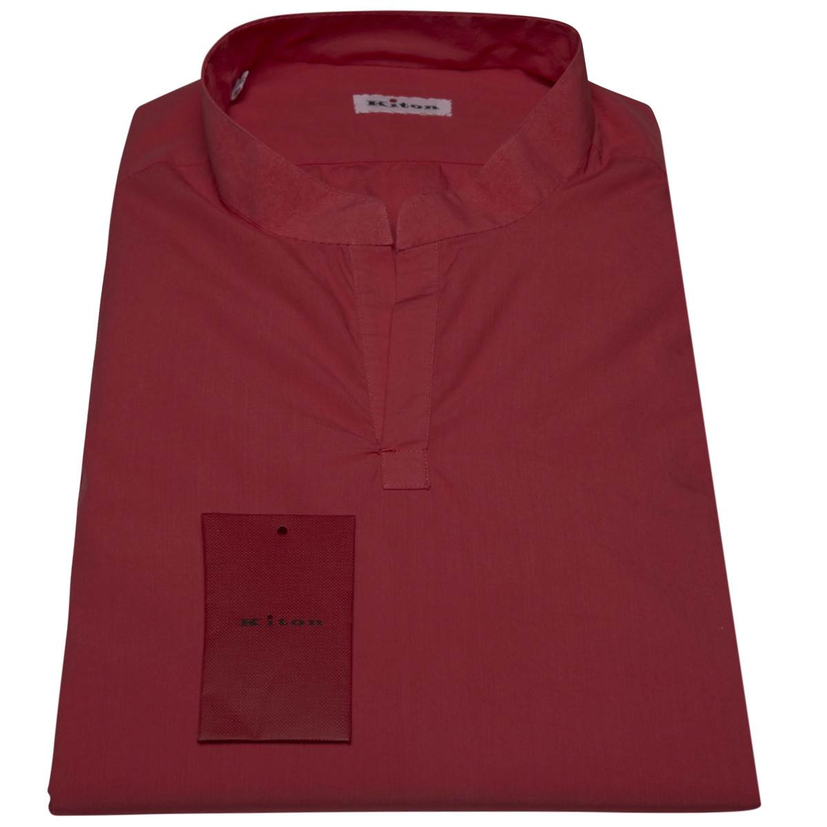 Kiton Violet Cotton Korean Shirt - view 4