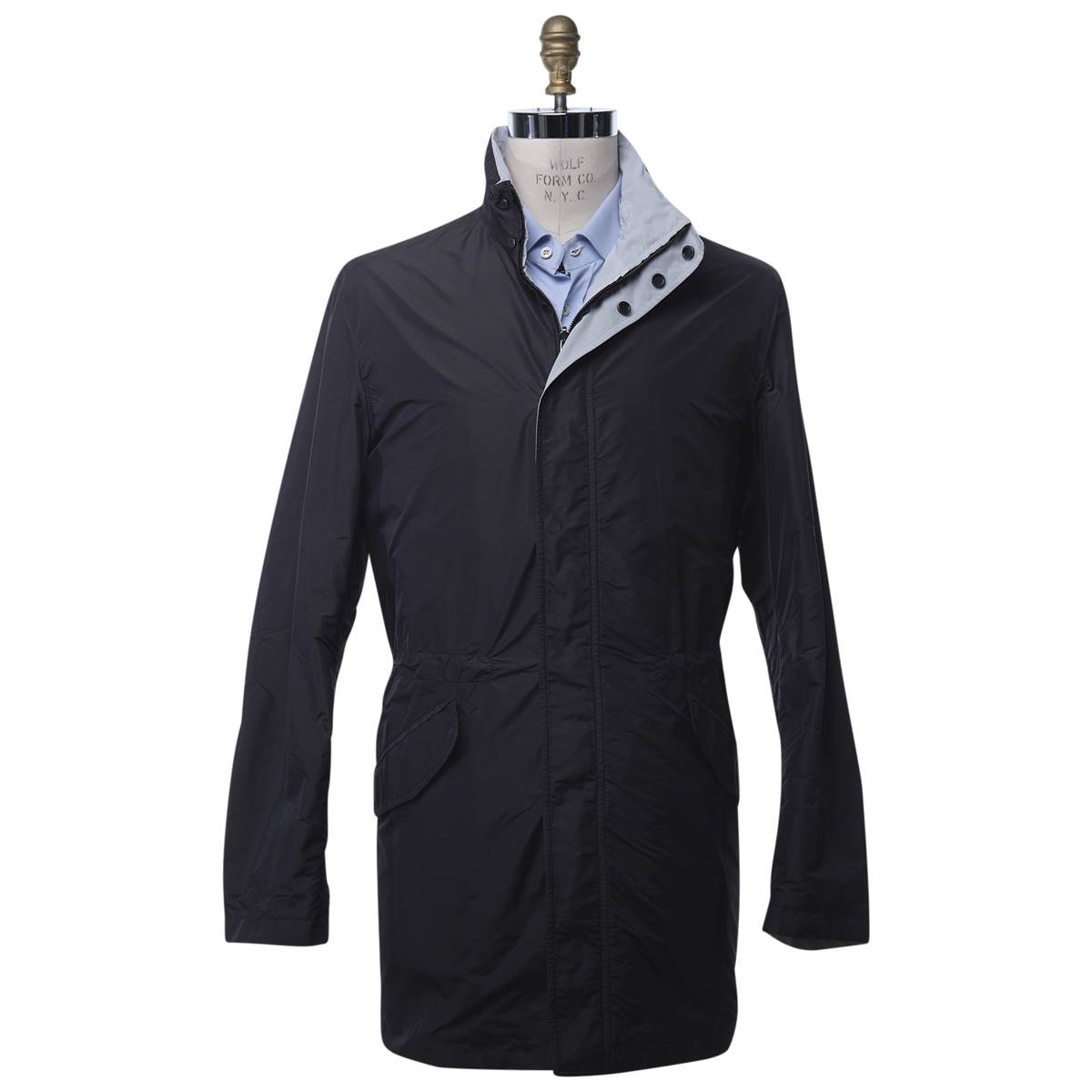 Kiton Light Gray Pl Silk Coat