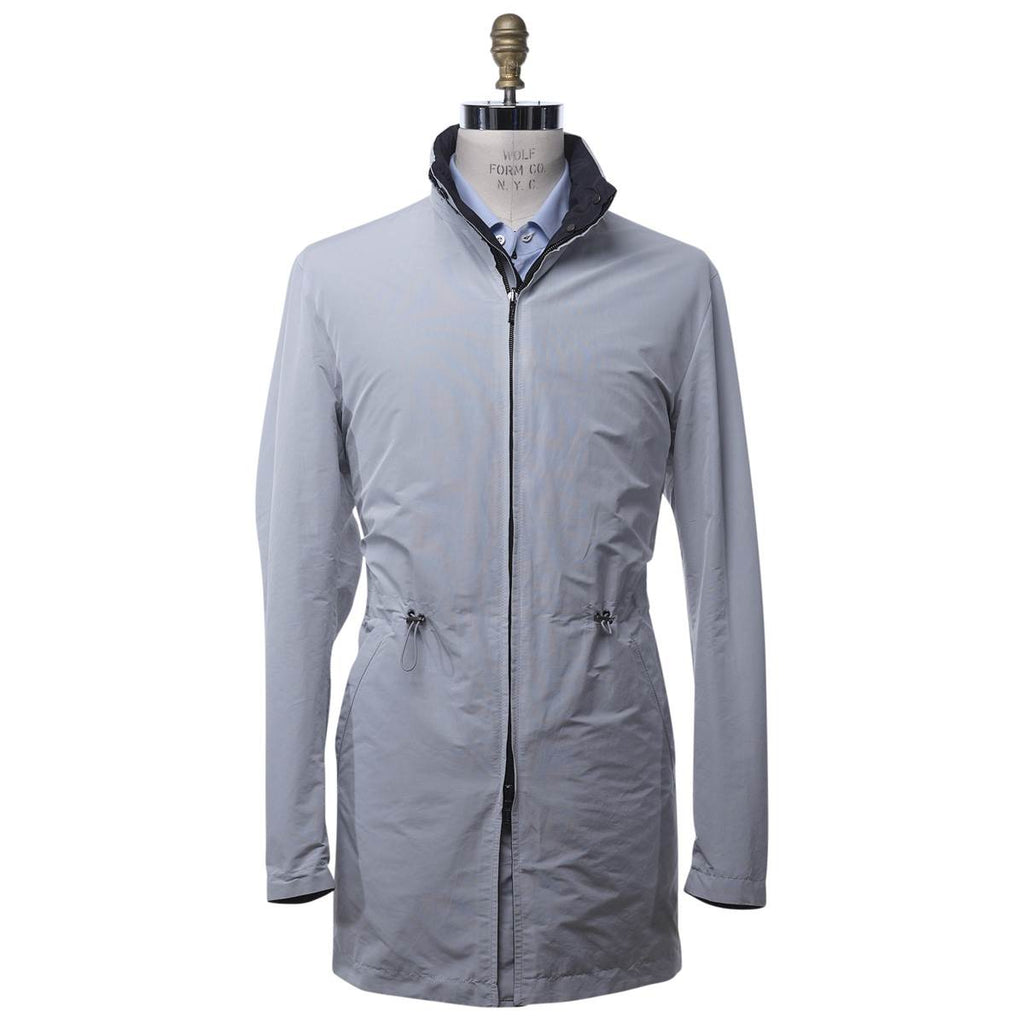 Kiton Light Gray Pl Silk Coat - view 5