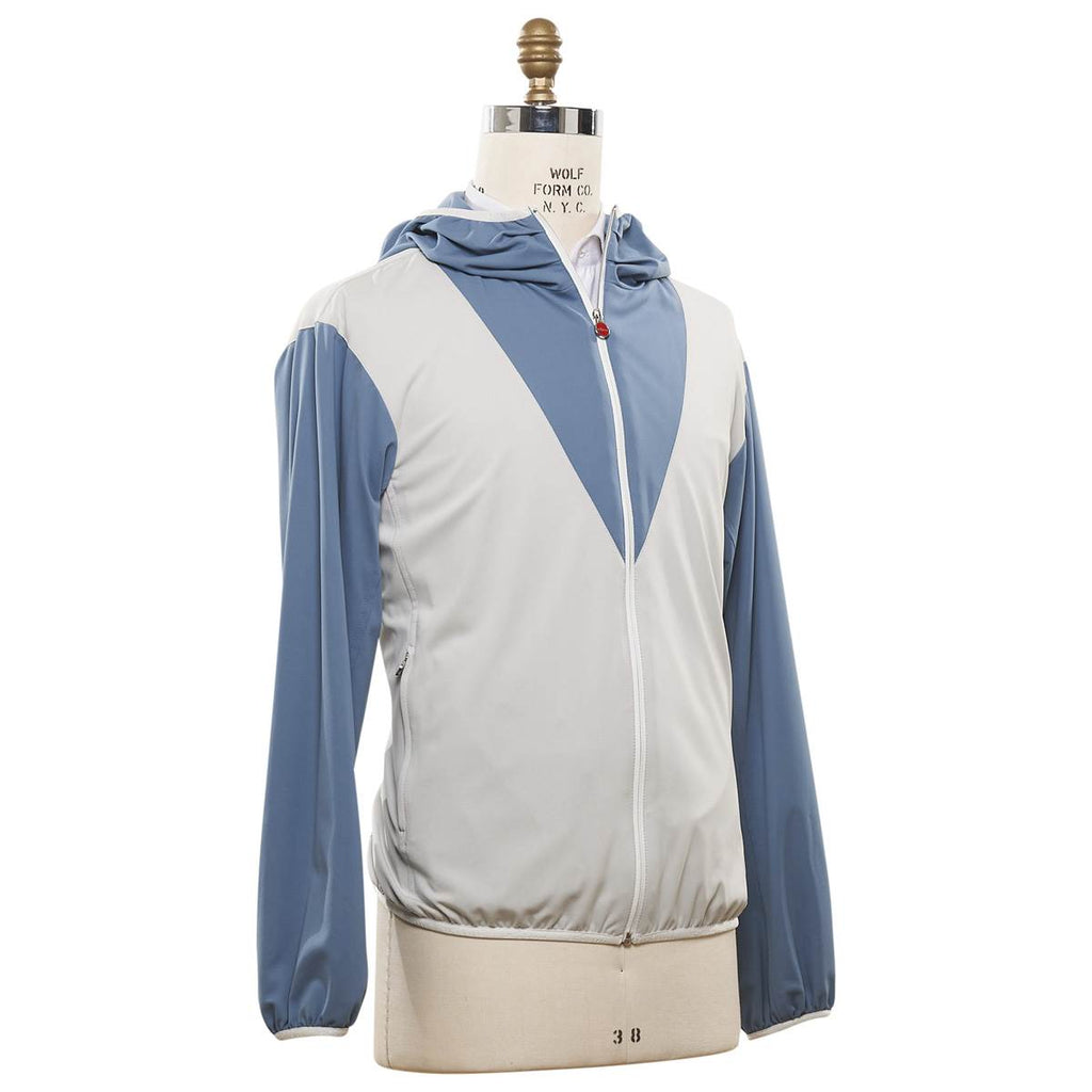 Kiton White Light Blue Pa Ea Coat - view 6