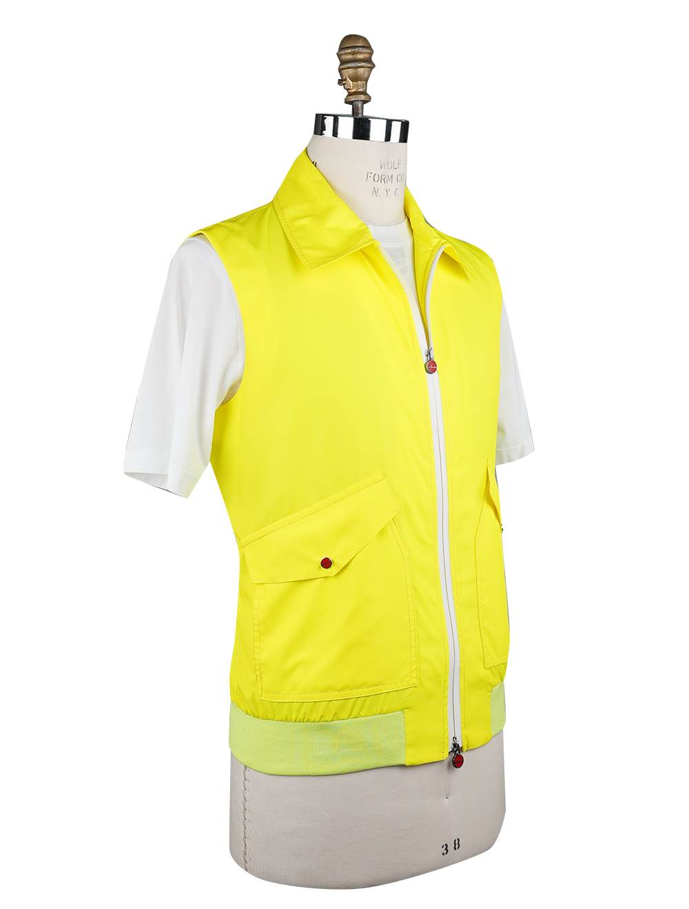 Kiton Yellow Plaid Gilet — view 7