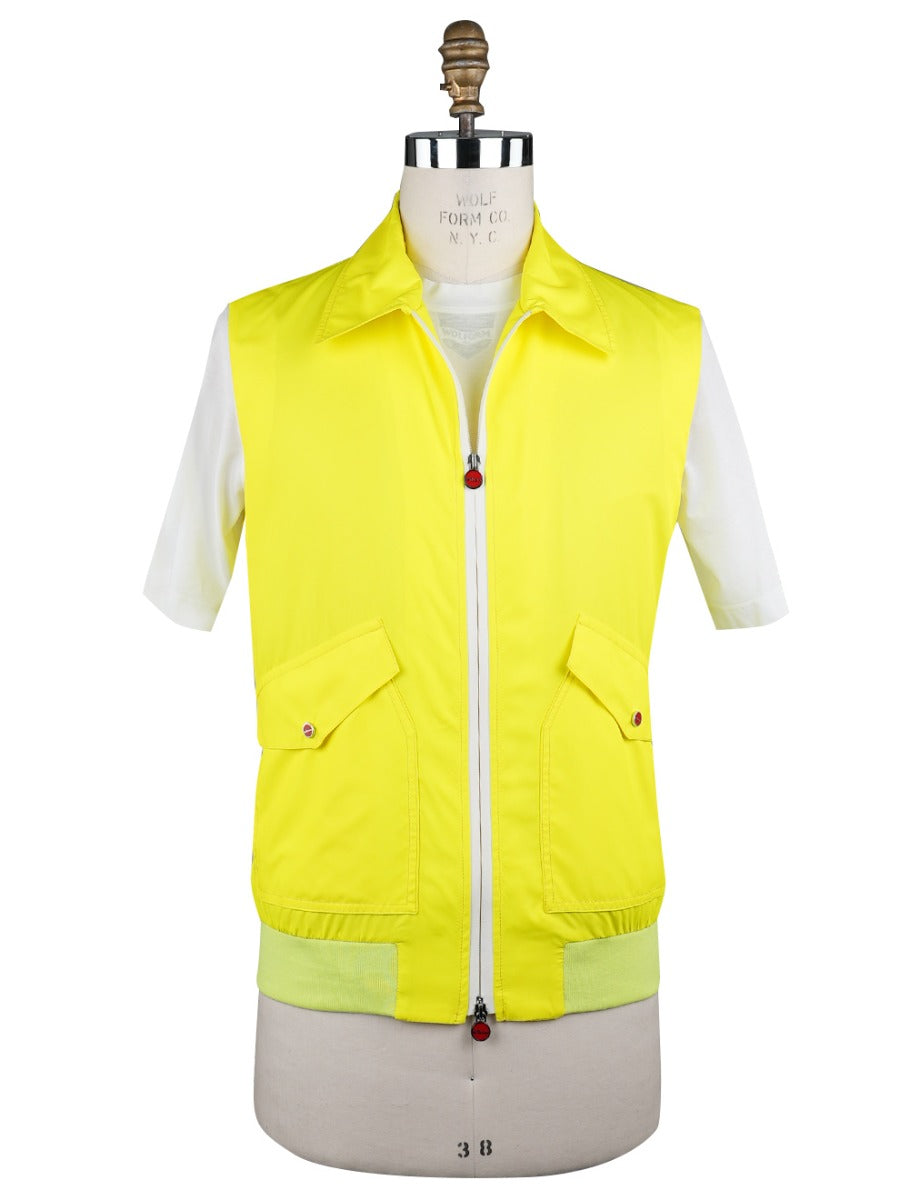 Kiton Yellow Plaid Gilet
