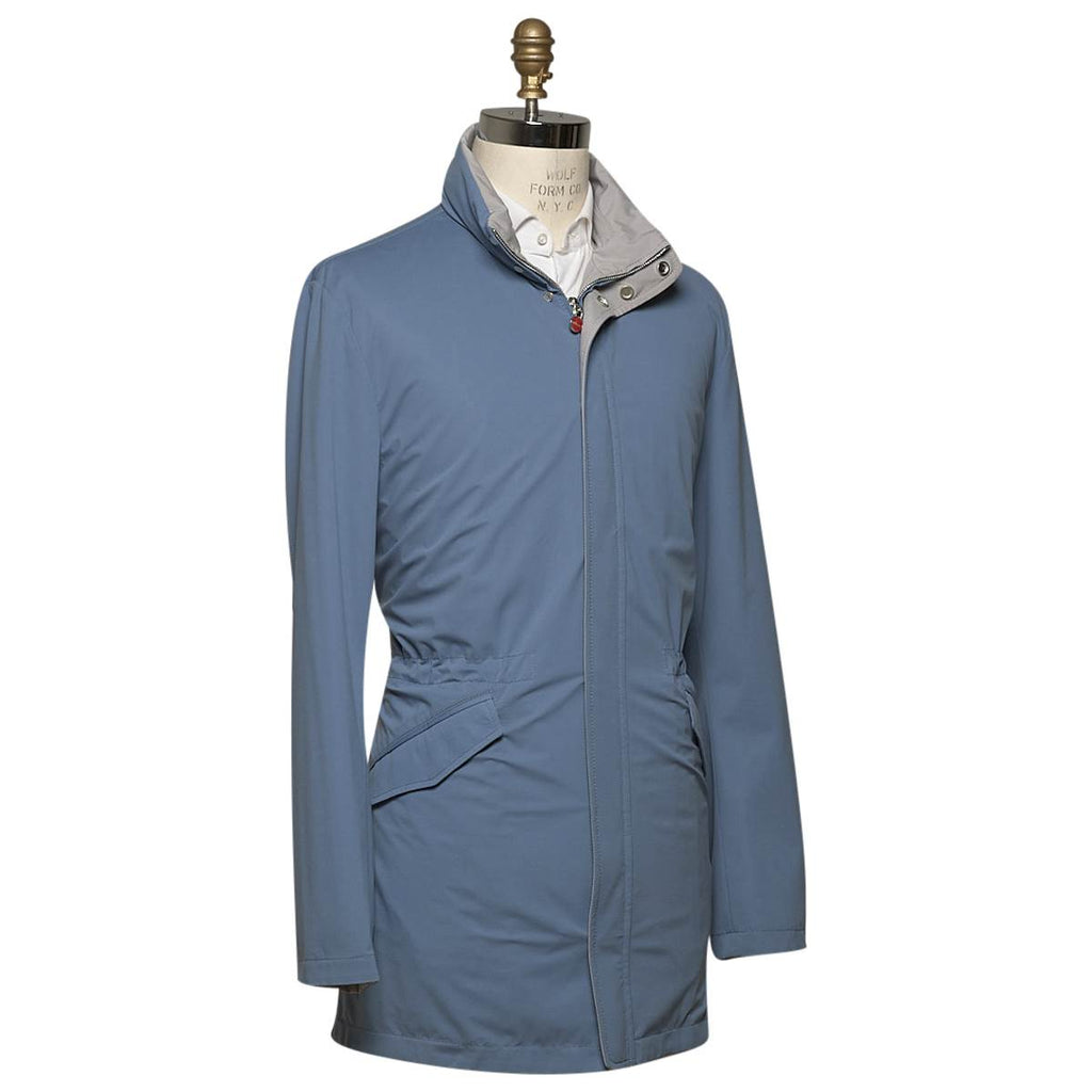 Kiton Light Blue Beige Pa Ea Pu Coat - view 7