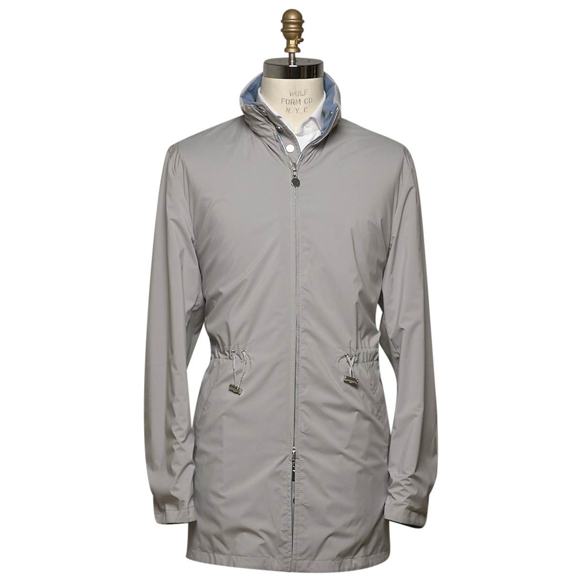 Kiton Light Blue Beige Pa Ea Pu Coat - view 10