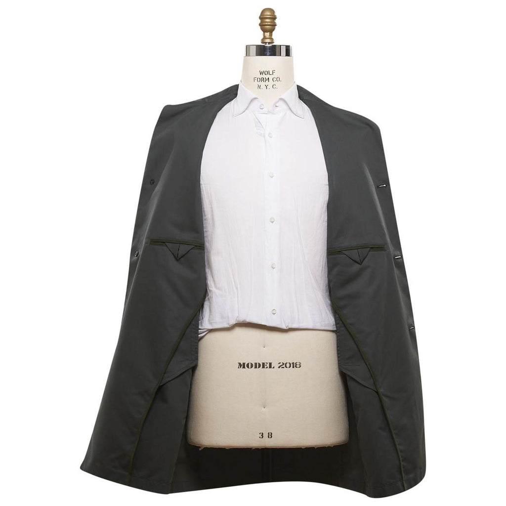 Kiton Green Cotton Silk Coat - view 4