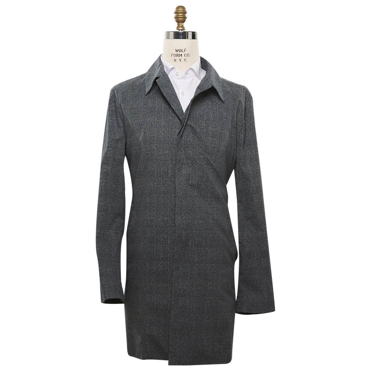 Kiton Gray Cotton Coat