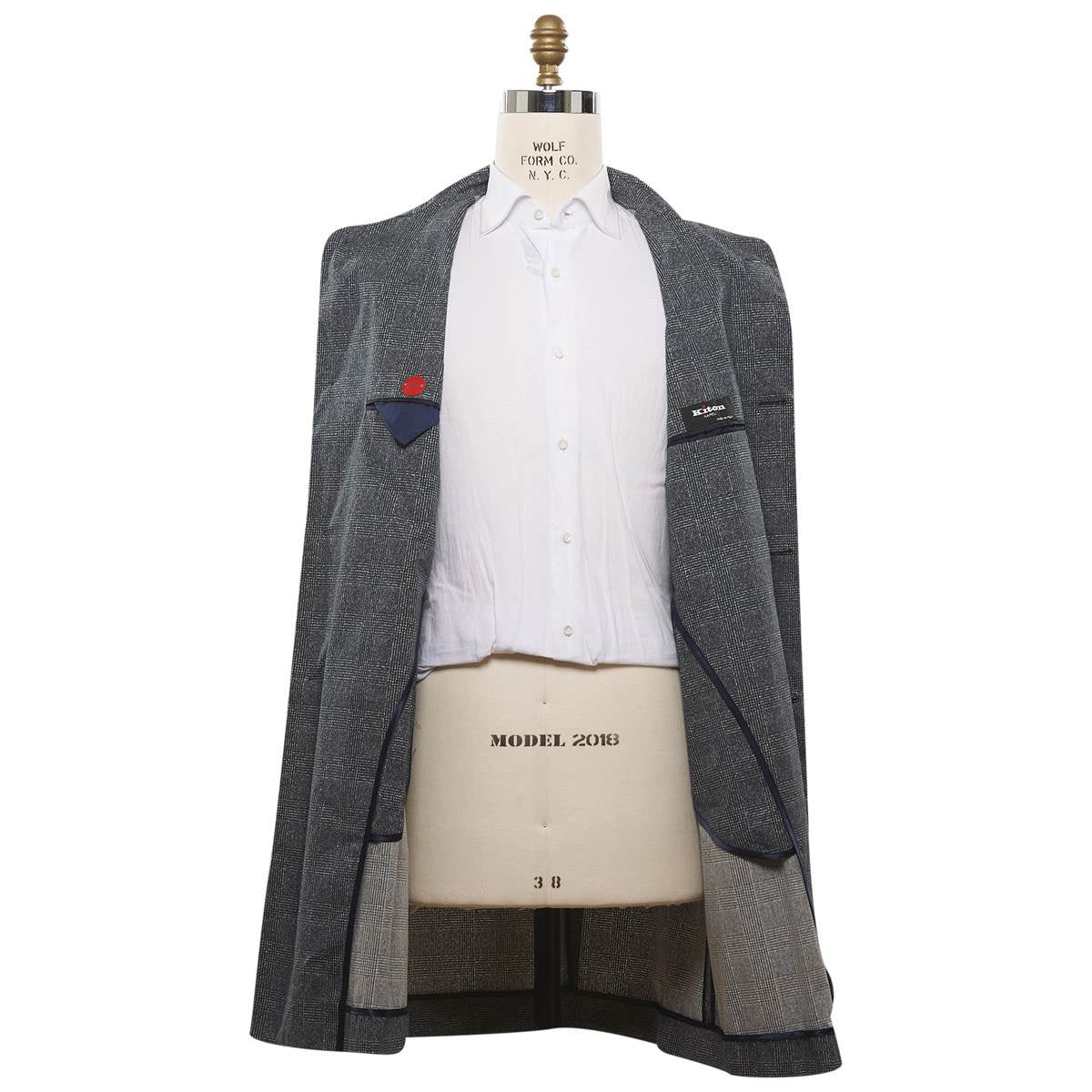 Kiton Gray Cotton Coat - view 8
