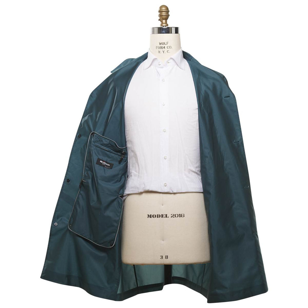 Kiton Green Pl Silk Packable Rain Coat - view 8