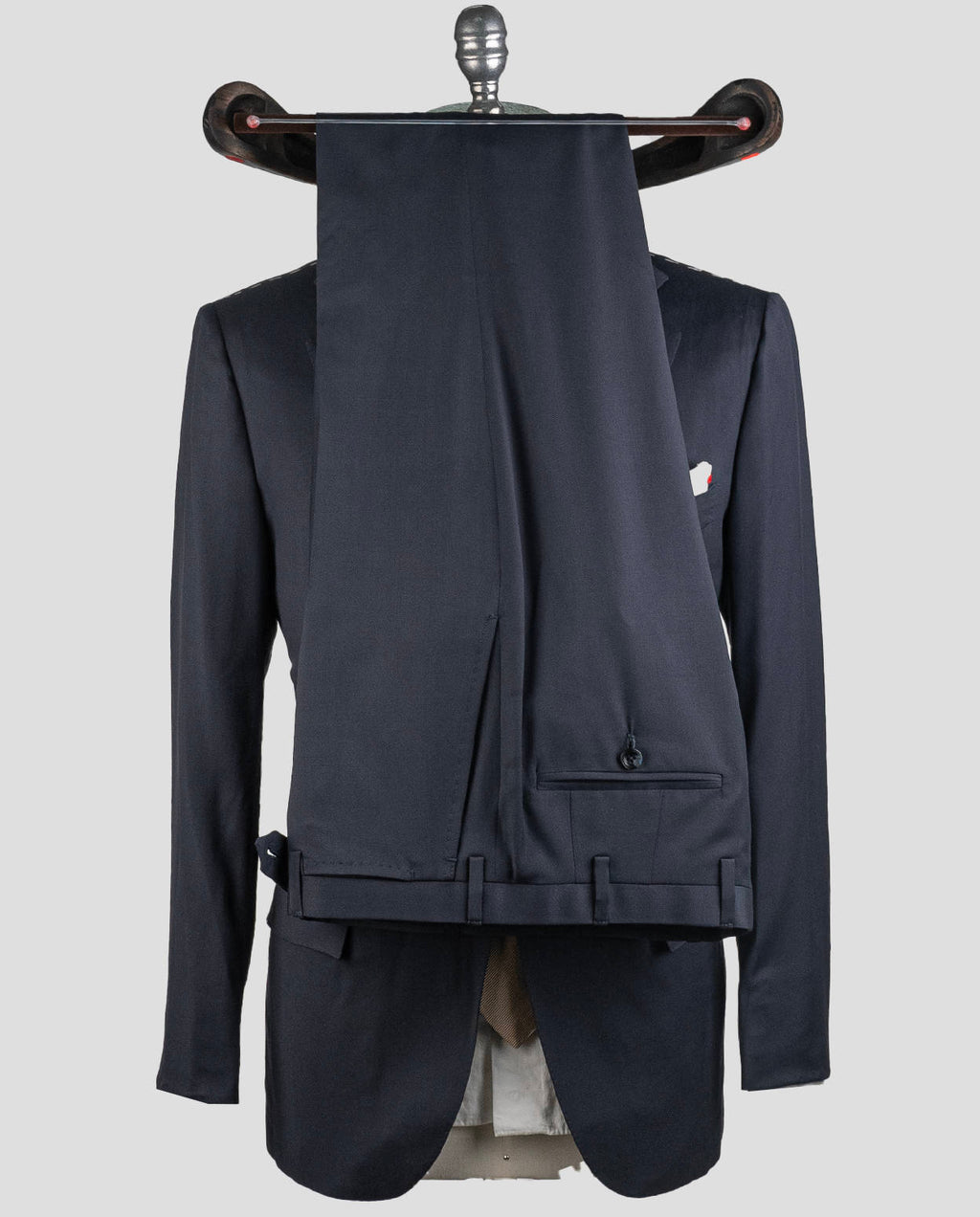 Kiton Blue Navy Virgin Wool Suit Drop 7R — view 6