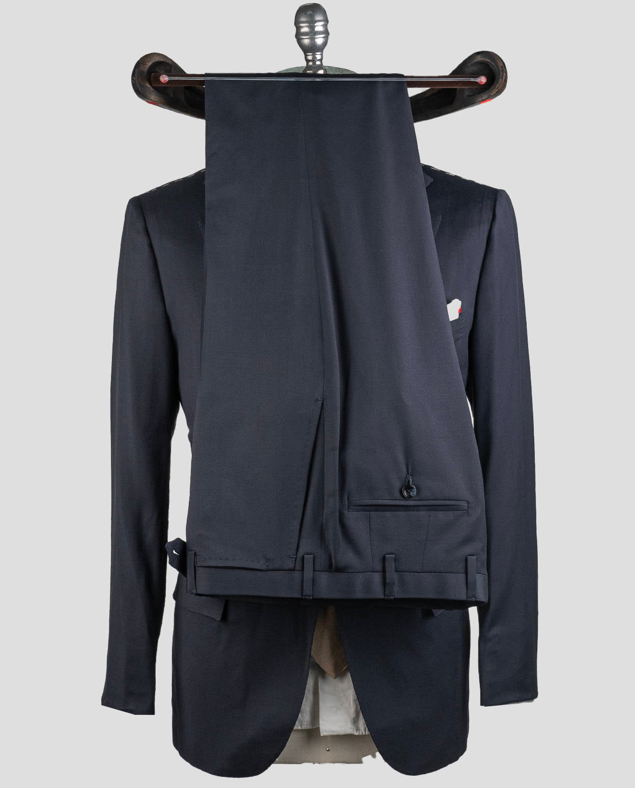 Kiton Blue Navy Virgin Wool Suit Drop 7R — view 6