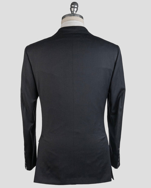 Kiton Black Virgin Wool Suit Drop 7R (300F) — view 2