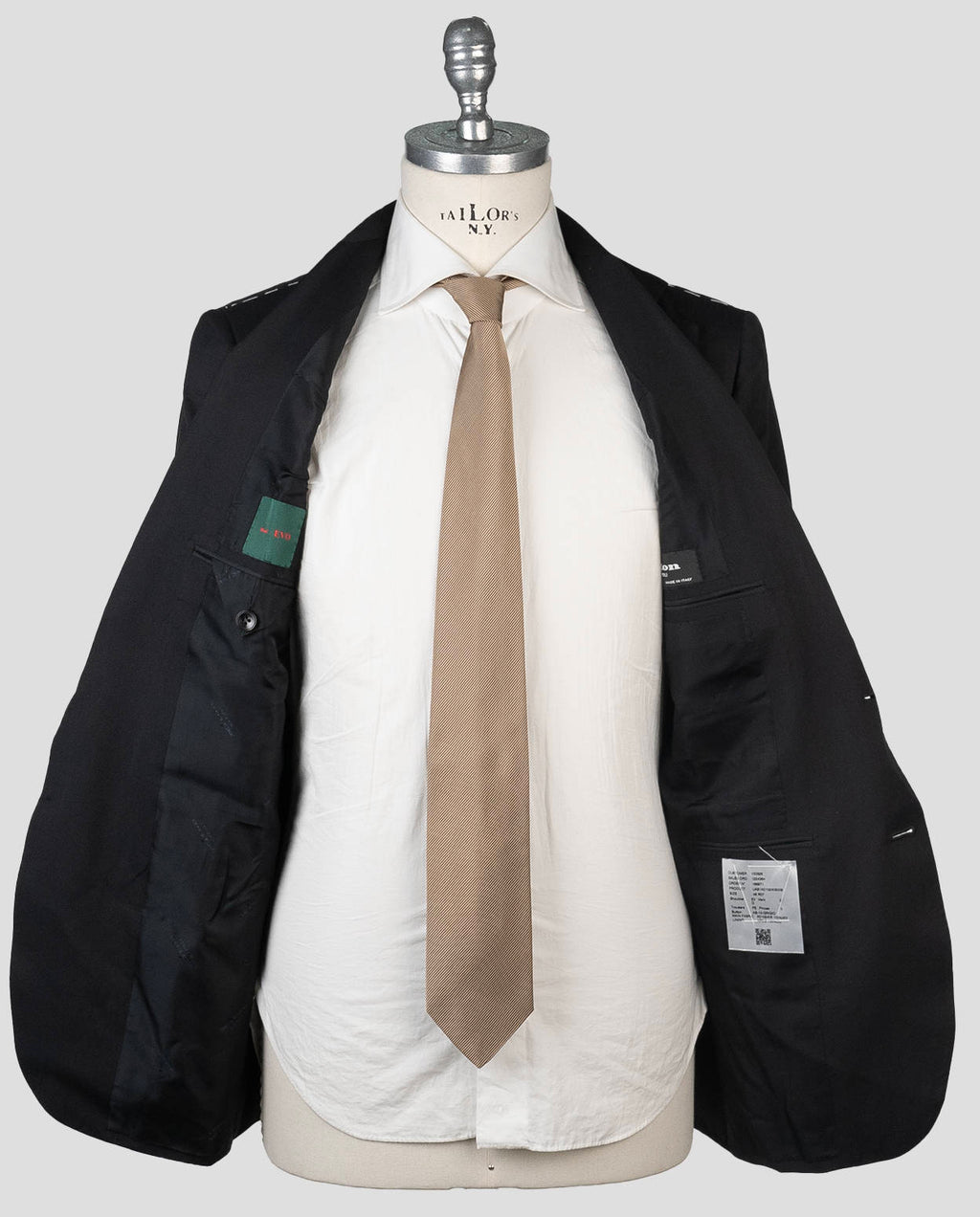 Kiton Black Virgin Wool Suit Drop 7R (5009) — view 7