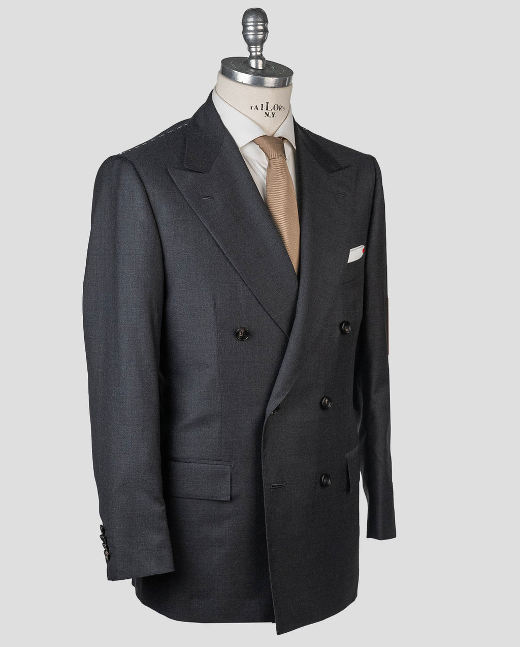 Kiton Gray Virgin Wool 140's Suit Drop 7R — view 2