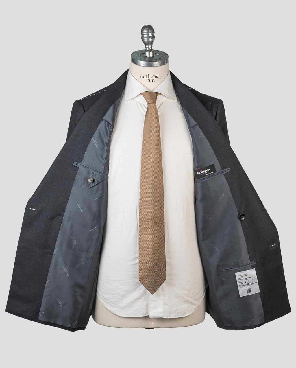 Kiton Gray Virgin Wool 140's Suit Drop 7R — view 4