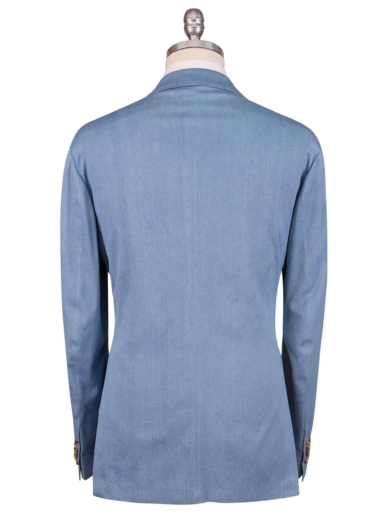 Kiton Light Blue Cotton Ea Short Pants Suit - view 6