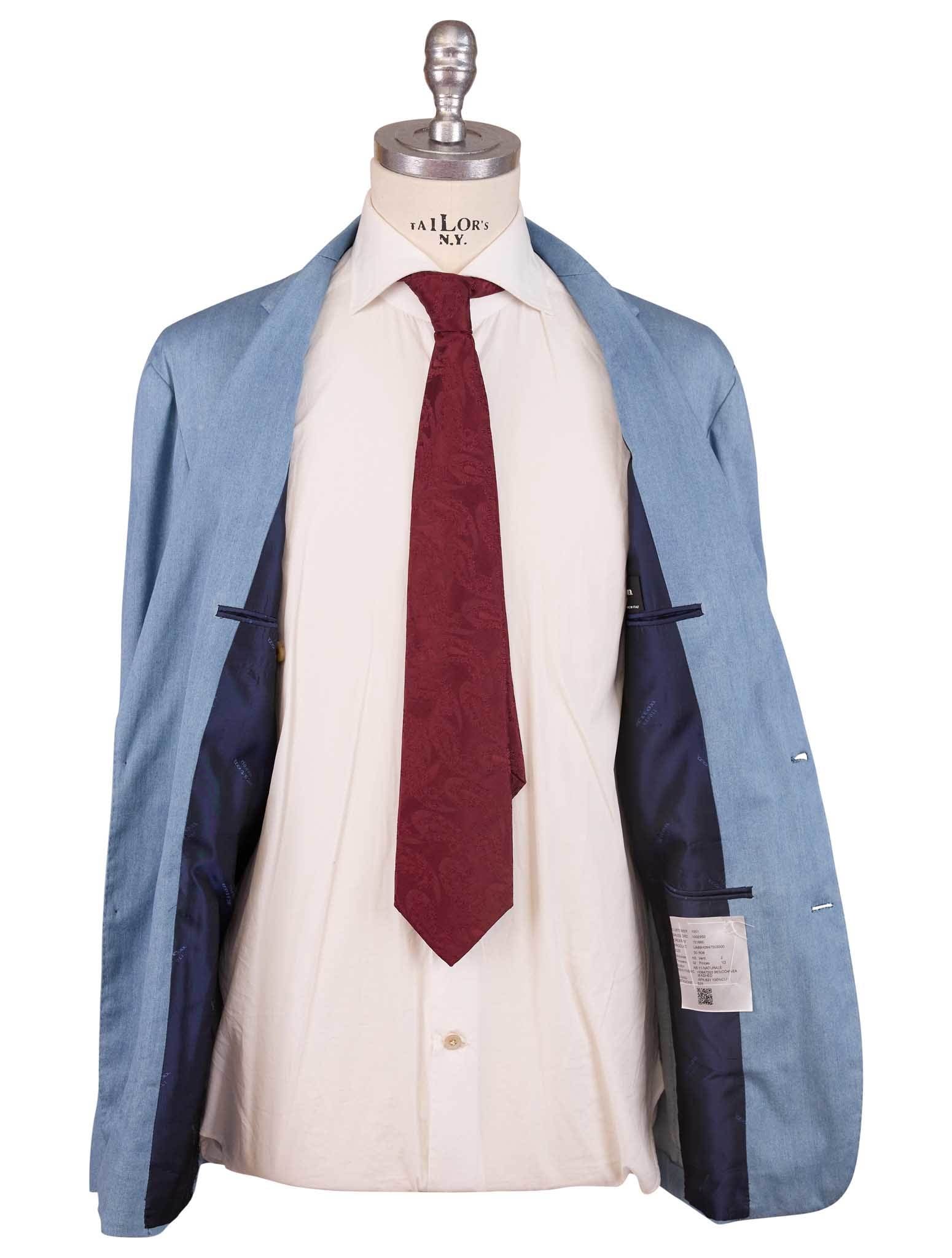 Kiton Light Blue Cotton Ea Short Pants Suit - view 7