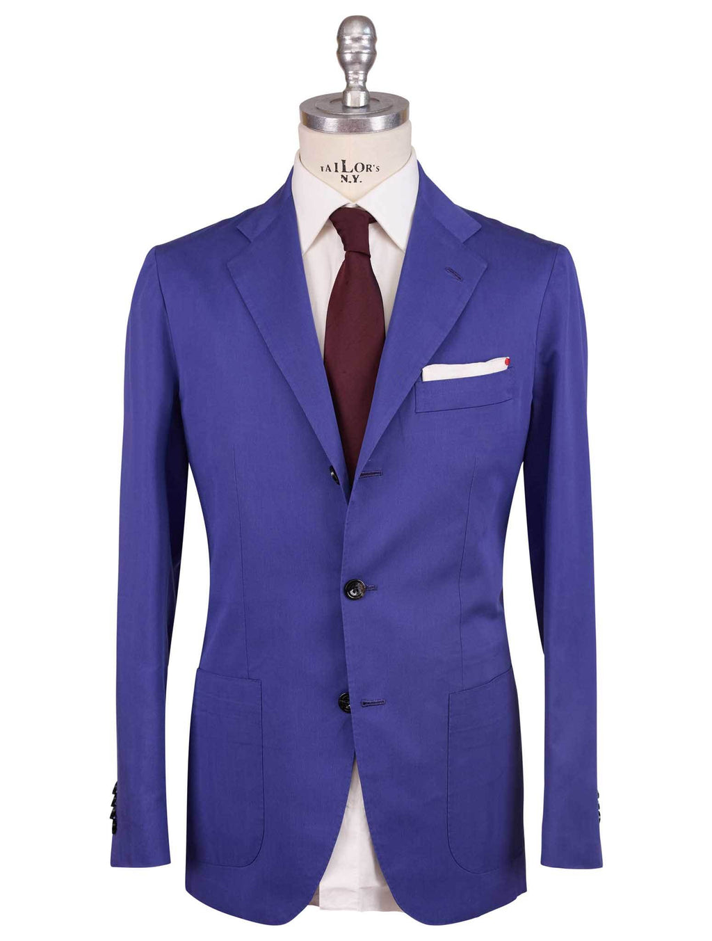 Kiton Blue Lyocell Viscose Silk Ea Suit - view 5