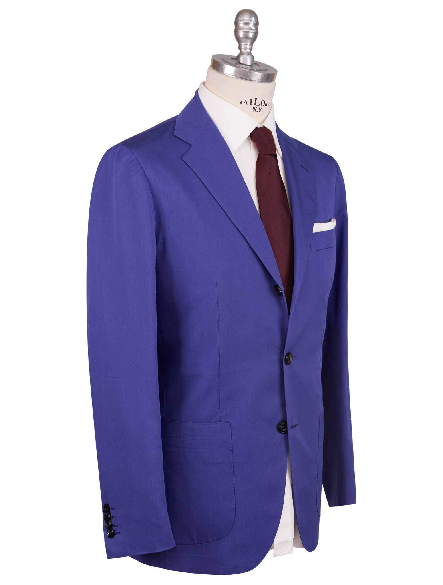 Kiton Blue Lyocell Viscose Silk Ea Suit - view 3