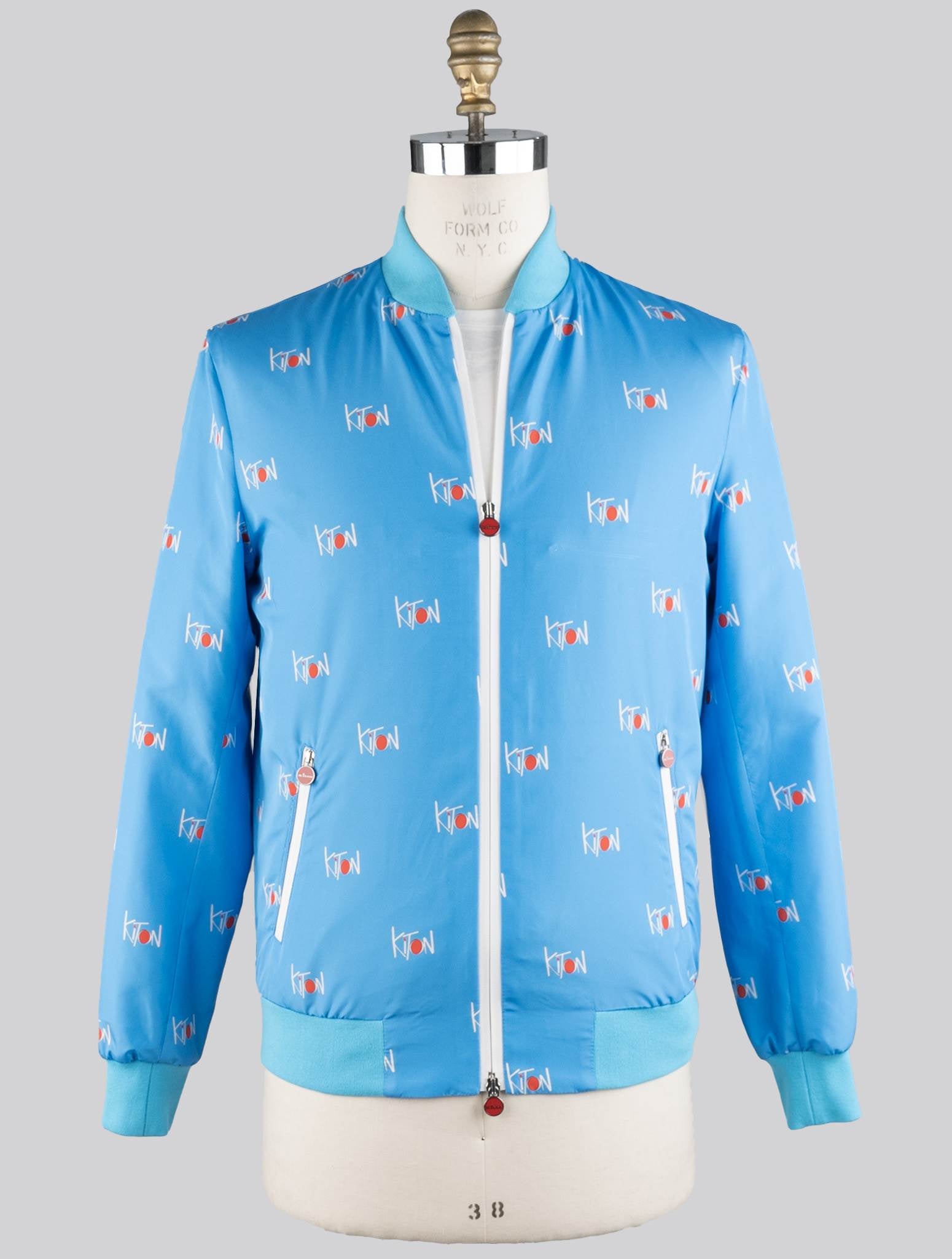 Kiton Light Blue Pl Coat Light Blue