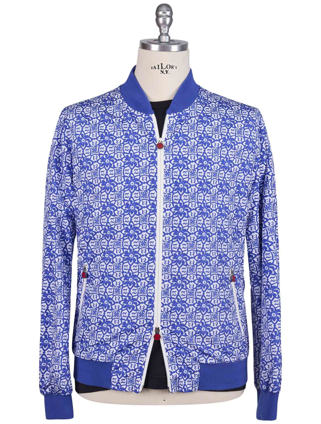 Kiton Blue White Pl Coat - view 6