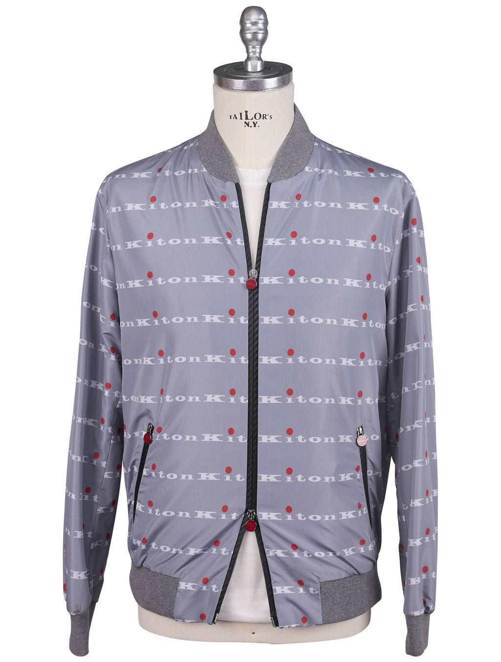 Kiton Gray Pl Coat Gray