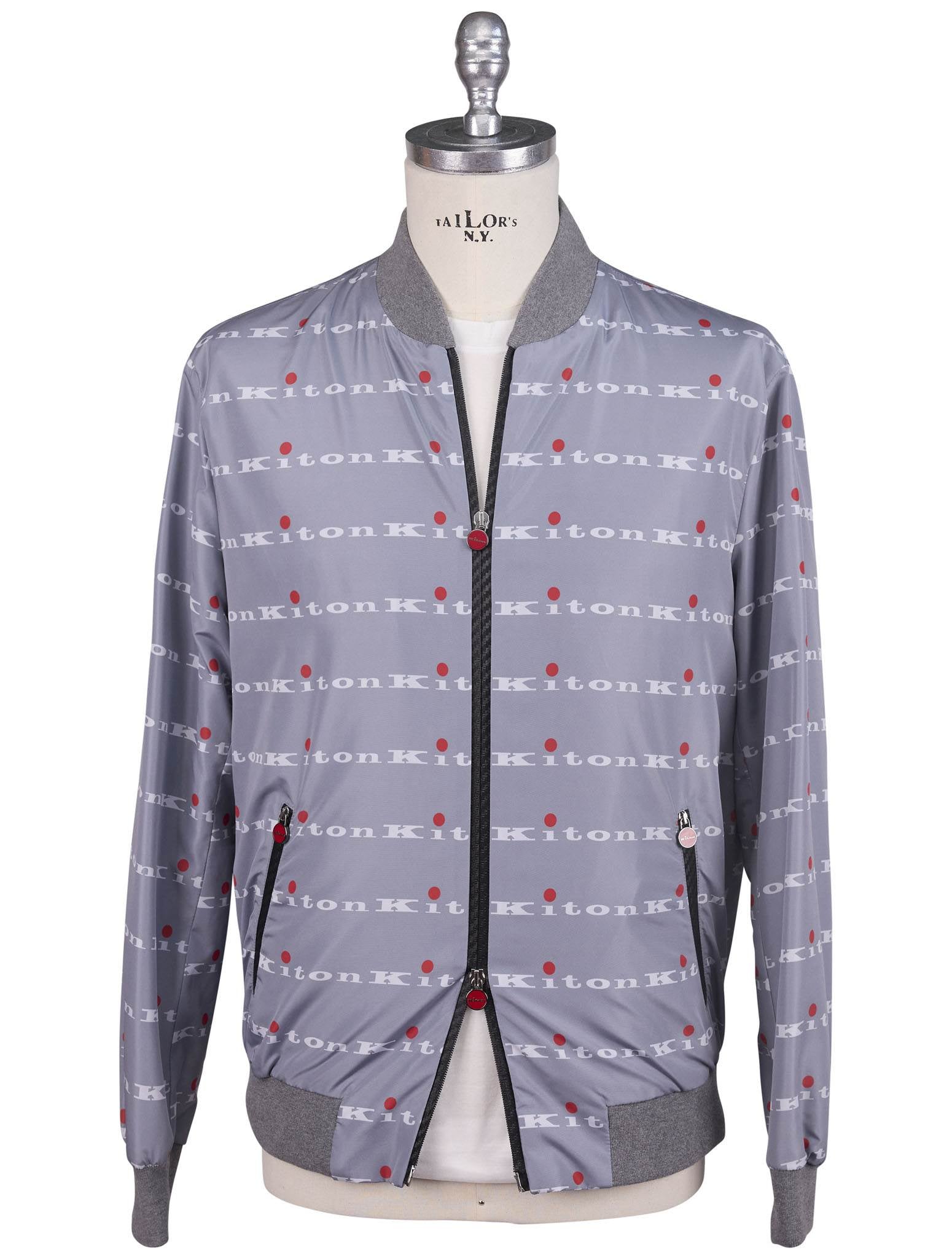 Kiton Gray Pl Coat Gray