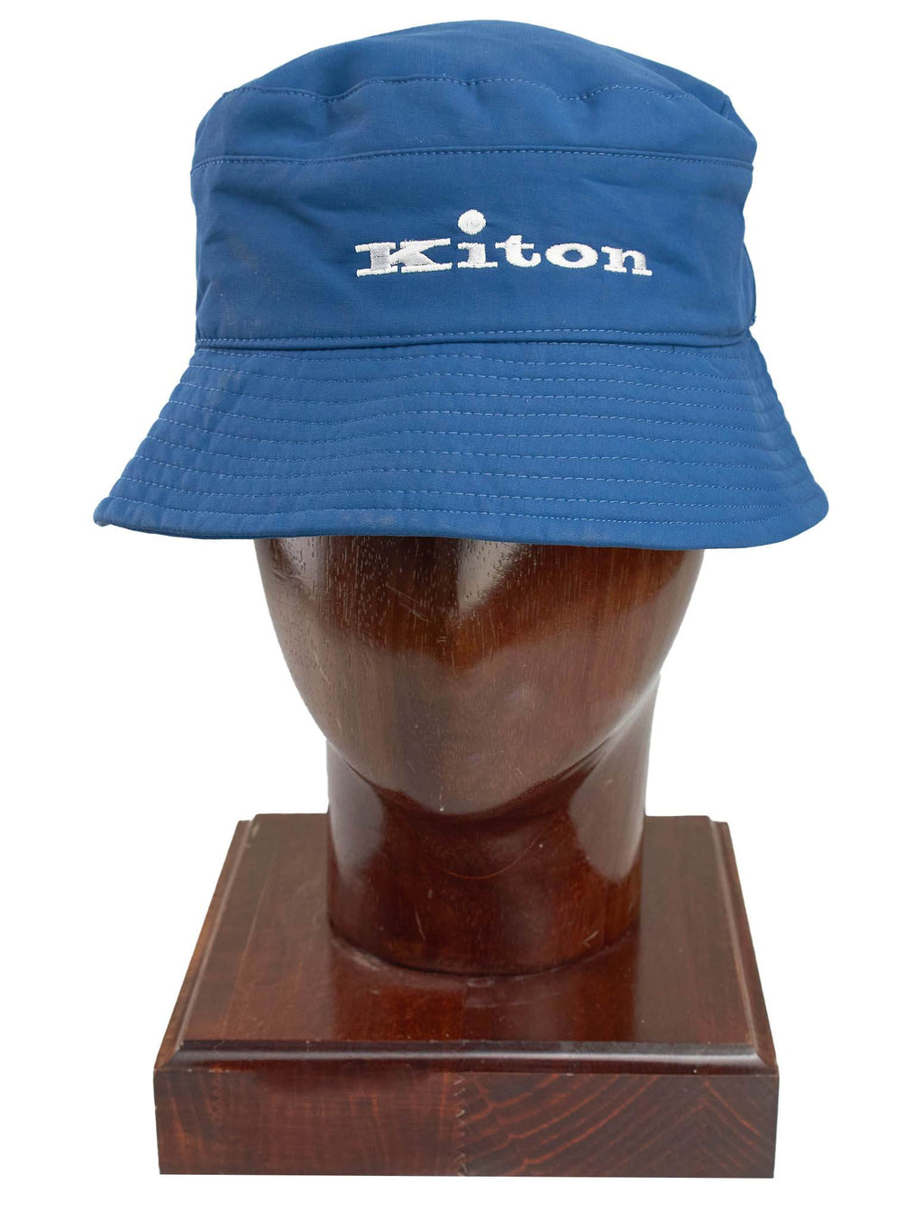 Kiton Blue Cotton Paisley Hat 4